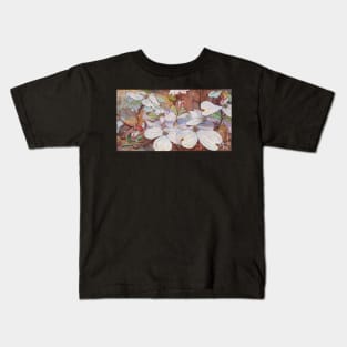 White Dogwood Flowers Kids T-Shirt